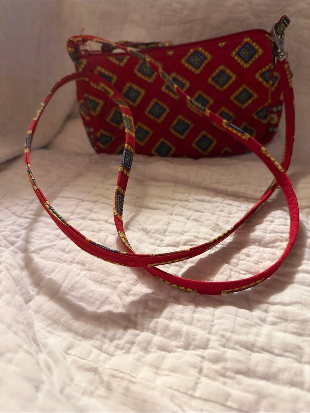 Vera Bradley Red Geometric Crossbody Bag